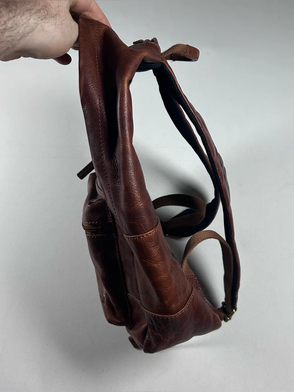 Fossil Estate Backpack/Laptop Bag - Cognac - Genuine Leather - Barely Used